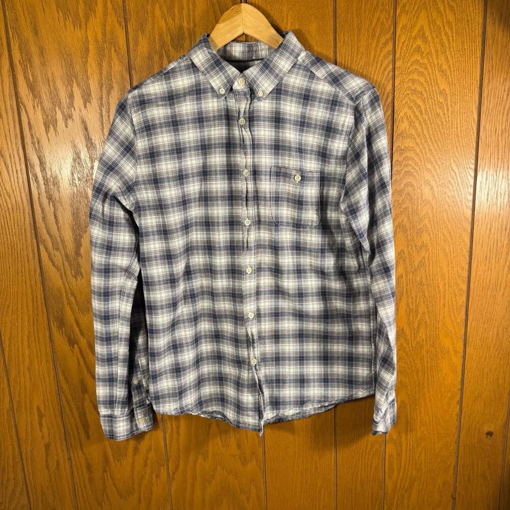 Aeropostale Men's Blue Plaid Button Down Shirt Size S